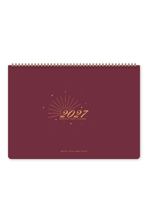 2027 Masaüstü Planlayıcı Takvim 24x34 cm - Bordo
