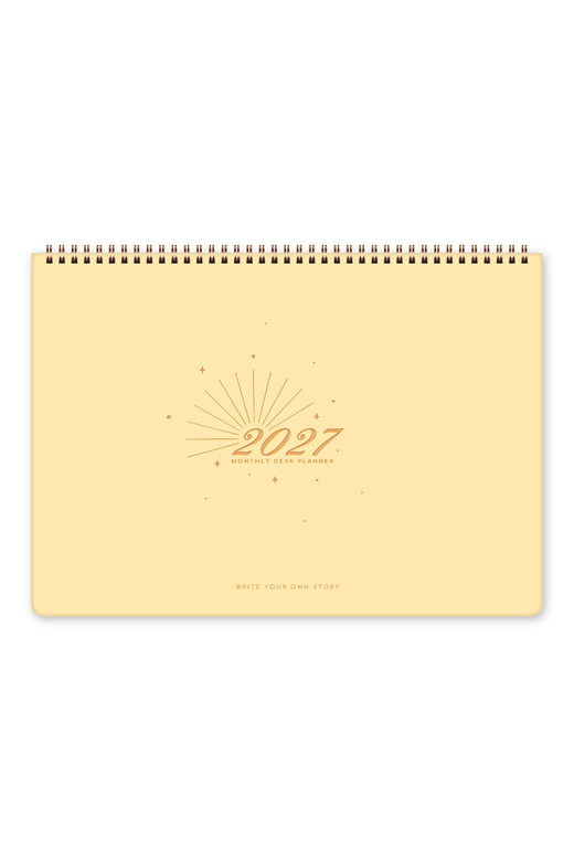 2027 Masaüstü Planlayıcı Takvim 24x34 cm - Sarı