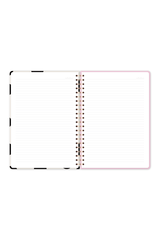 20x28 Spiralli Sert Kapak Lastikli Çizgili Not Defteri Puantiye