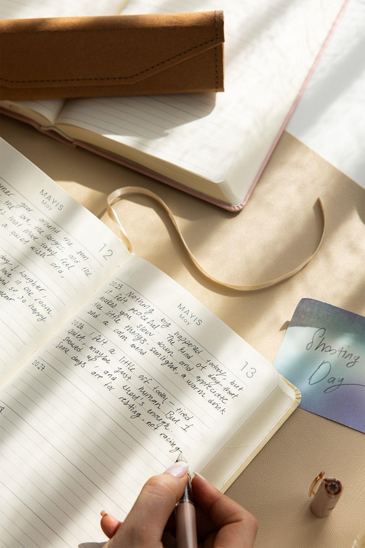 5 Yıllık Süresiz Günlük Ajanda 13x21 - Pembe