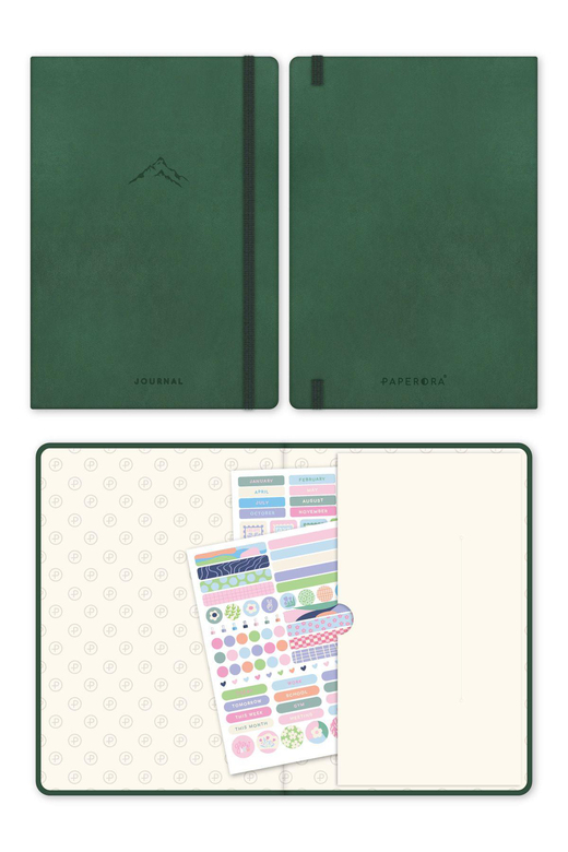 A5 Bullet Journal Noktalı Defter 140 gr. 80 Yaprak Forest