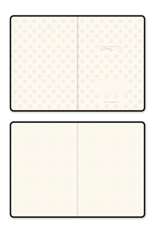 A5 Bullet Journal Noktalı Defter 140 gr. 80 Yaprak Deep Charcoal
