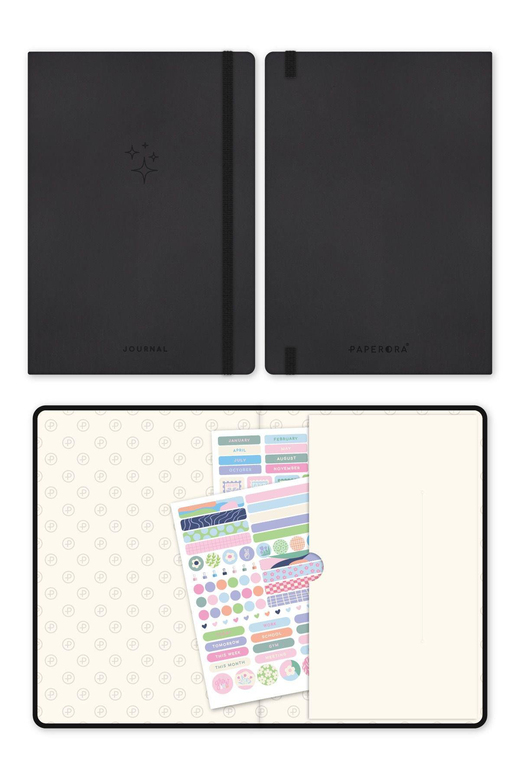 A5 Bullet Journal Noktalı Defter 140 gr. 80 Yaprak Deep Charcoal