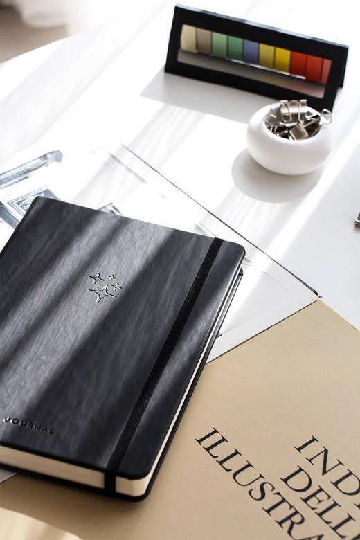 A5 Bullet Journal Noktalı Defter 140 gr. 80 Yaprak Deep Charcoal
