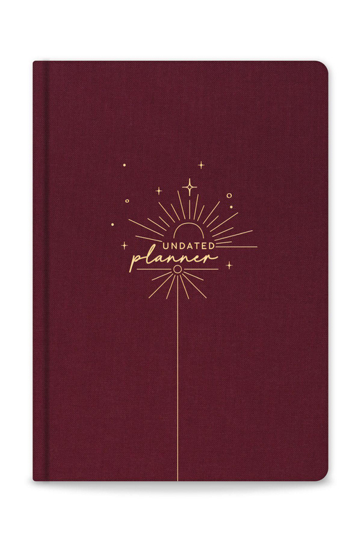 A5 Keten Süresiz Planlayıcı Ajanda Bordo