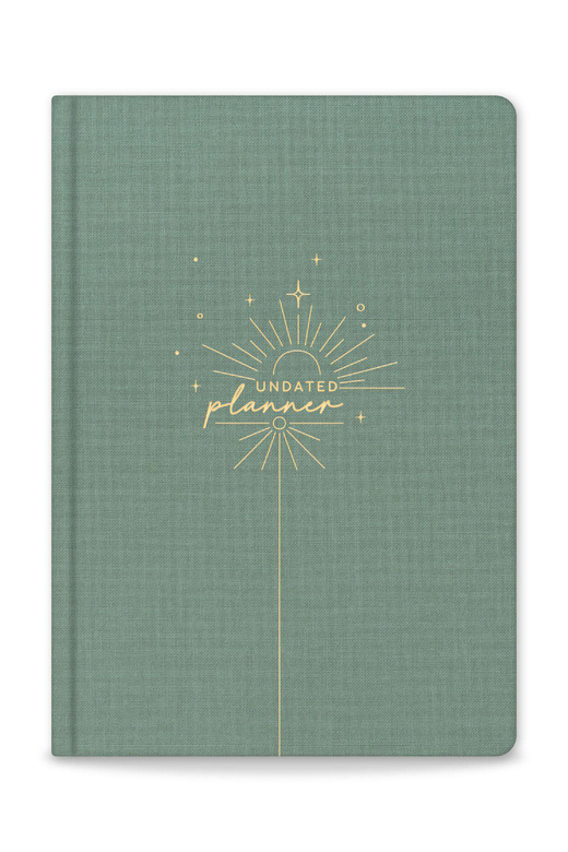 A5 Keten Süresiz Planlayıcı Ajanda Yeşil