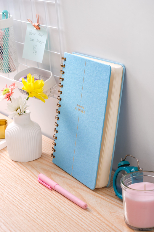 A5 Spiralli Keten Süresiz Planlayıcı Ajanda Mavi