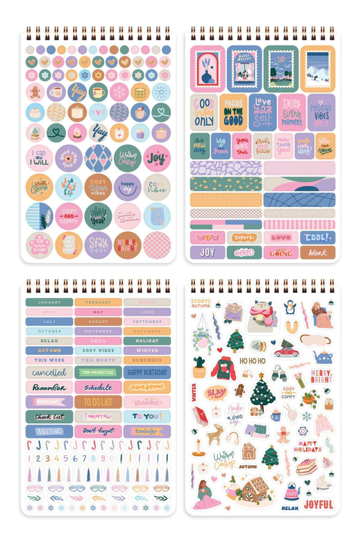 A5 Sticker Book 1183 Adet 18 Yaprak Renkli Etiket Defteri