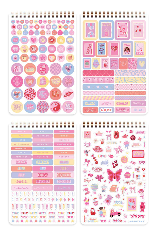 A5 Sticker Book 1183 Adet 18 Yaprak Renkli Etiket Defteri