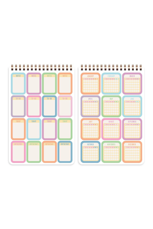 A5 Sticker Book 1183 Adet 18 Yaprak Renkli Etiket Defteri