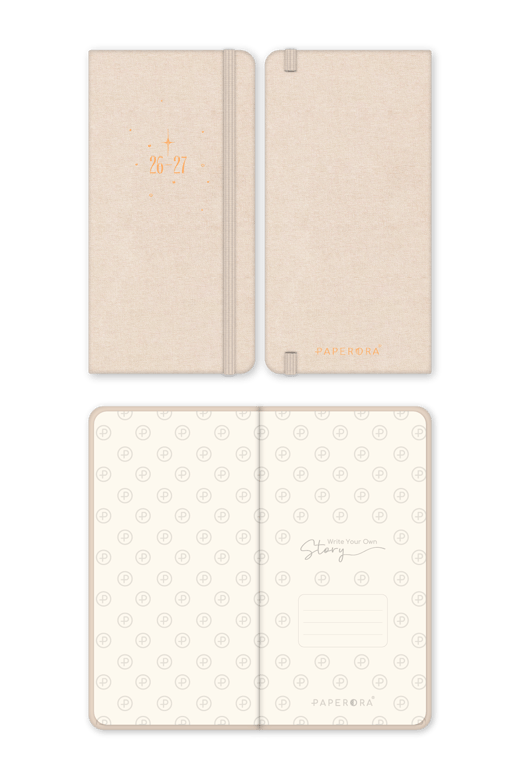 Charm Takılabilen 2026-2027 Mid-Year Akademik Cep Ajanda 9x17 cm Bej