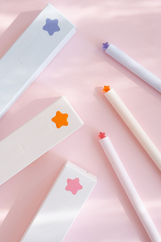Kaco x Paperora FIRST Star 0.5 mm Jel Kalem Seti – 2 Adet Refill ile (Mor Gövde Siyah Mürekkep)