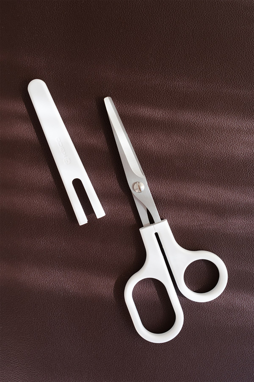 Kaco x Paperora Paslanmaz Çelik Makas (16.5 cm Beyaz) - Japon Çeliği Hassas Kesim Hobi ve Ofis Makası