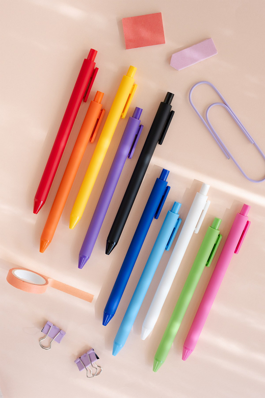 Kaco x Paperora Pure 0.5 mm Renkli Jel Kalem Seti (10 Renk)