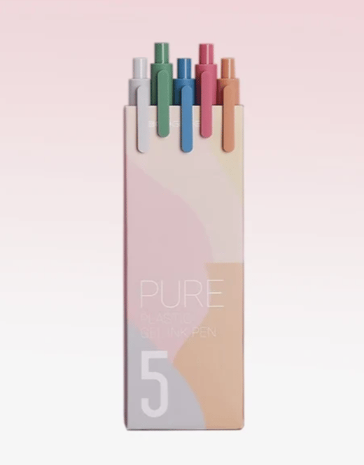 Kaco x Paperora Pure Morandi 0.5 mm Renkli Jel Kalem Seti (5 Renk)