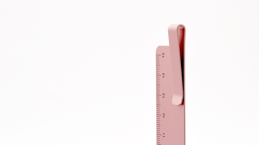 Kaco x Paperora RUMA 15 cm Metal Alüminyum Tasarım Cetvel ve Kitap Ayracı (Rose Gold)
