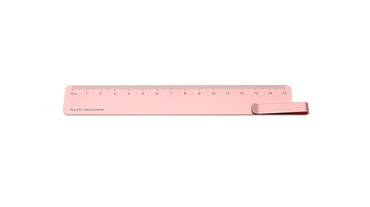 Kaco x Paperora RUMA 15 cm Metal Alüminyum Tasarım Cetvel ve Kitap Ayracı (Rose Gold)