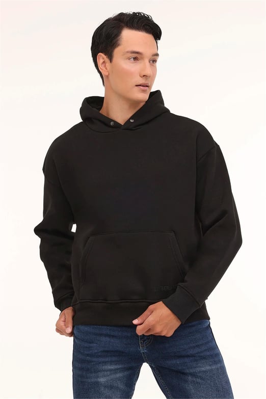 Lumberjack A10181317108010 4W Mb Ros 17Hs109 4Pr Sıyah Erkek Kapsonlu Sweatshırt