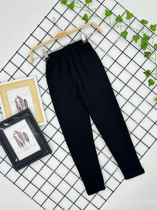 1111 Termal İçlik Penye Unisex Tayt-SİYAH