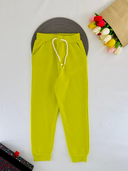 17803 Flota Cepli Unisex Çocuk Eşofman Altı-FISTIK YEŞİLİ
