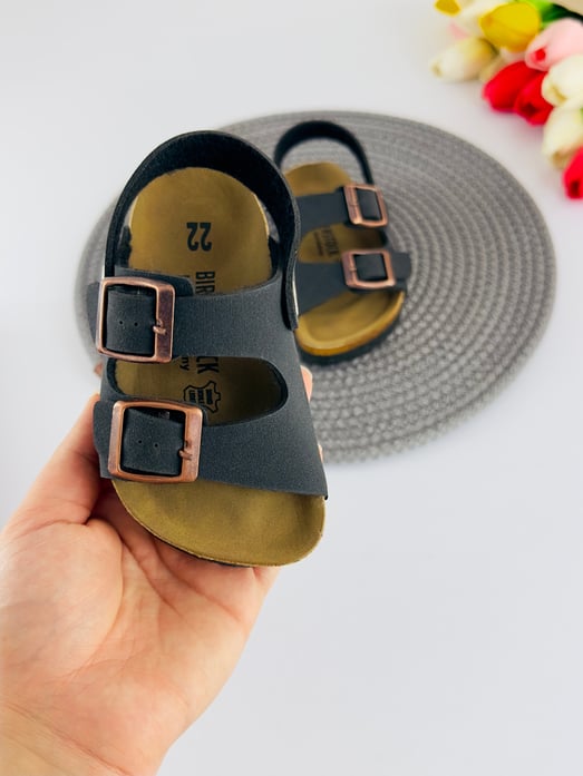 2230-1 Birknstck Sandalet Model Unisex Çocuk Terlik-SİYAH