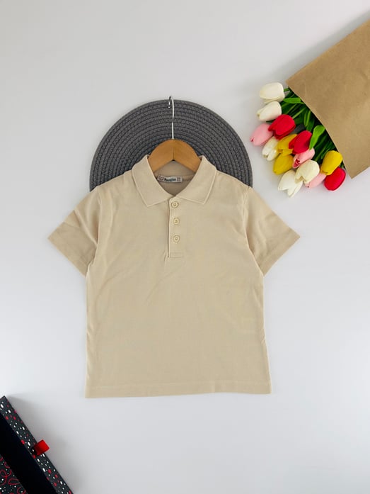 2375 Polo Yaka Unisex Çocuk Lacost-BEJ
