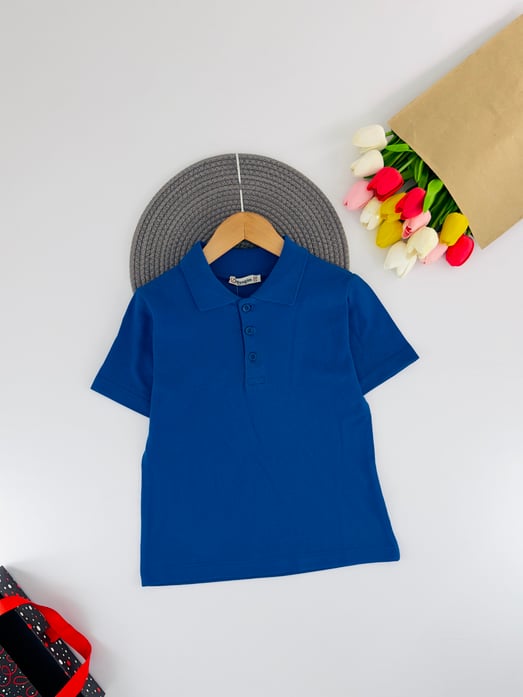 2375 Polo Yaka Unisex Çocuk Lacost-SAKS MAVİ