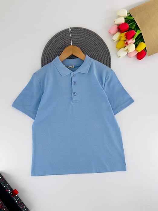 2385 Polo Yaka Unisex Çocuk Lacost-AÇIK MAVİ