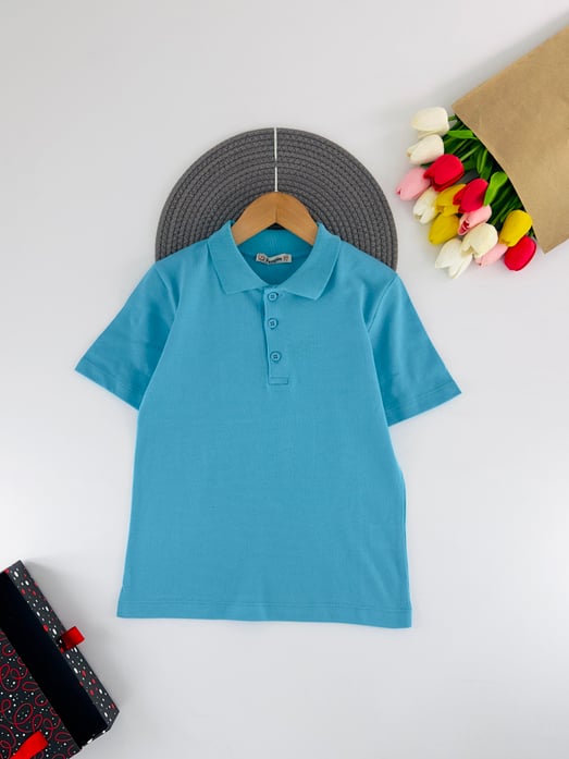 2385 Polo Yaka Unisex Çocuk Lacost-MAVİ