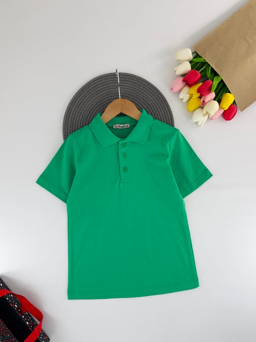 2385 Polo Yaka Unisex Çocuk Lacost-YEŞİL