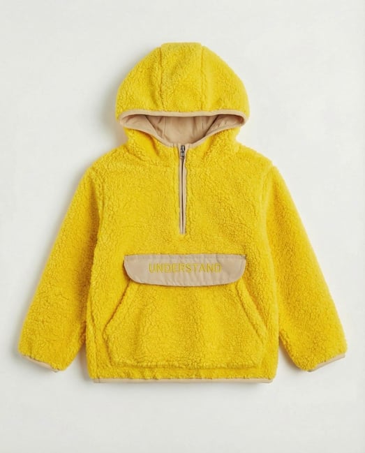 25600 Understan Yazılı Erkek Çocuk Polar Sweat-SARI