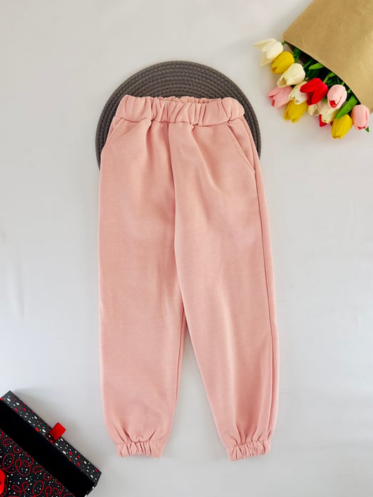 115 Beli Bağlamalı 3 İplik Şardonlu  Unisex Tek Alt-SOMON