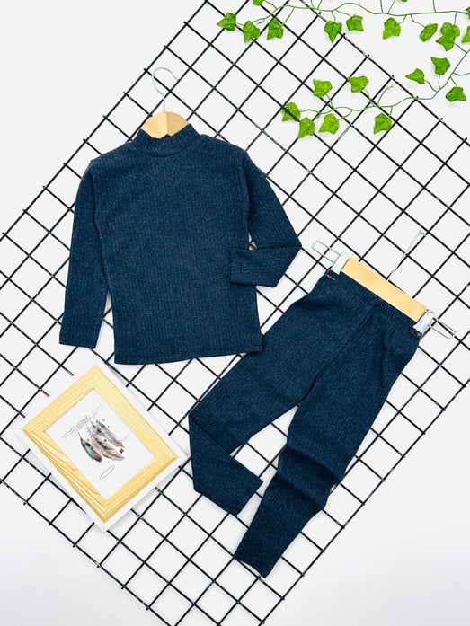 1300 Fitilli Kumaş Kışlık Unisex Takım-FÜME
