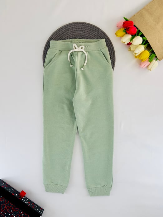 17803 Flota Cepli Unisex Çocuk Eşofman Altı-SU YEŞİLİ