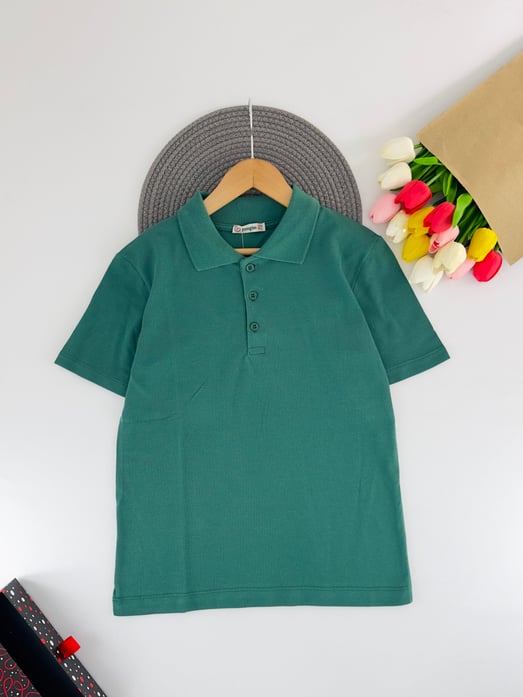 2385 Polo Yaka Unisex Çocuk Lacost-ZÜMRÜT YEŞİL