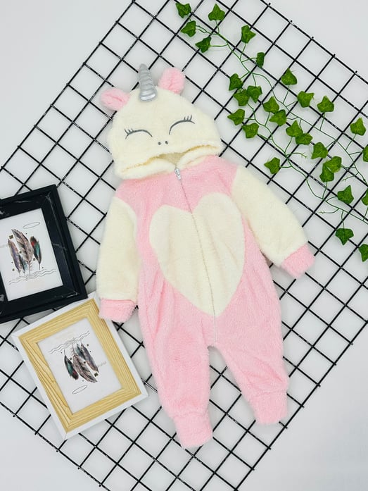 5167 Unicorn Welsoft Kız Tulum-TOZ PEMBE
