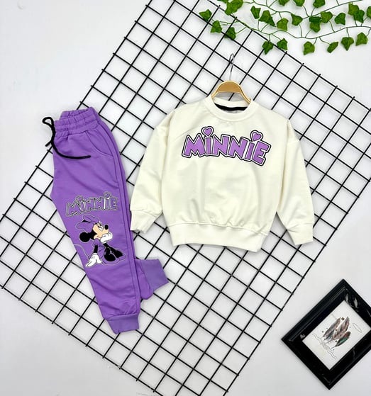 811 Minnie Oversize Kız Takım-LİLA
