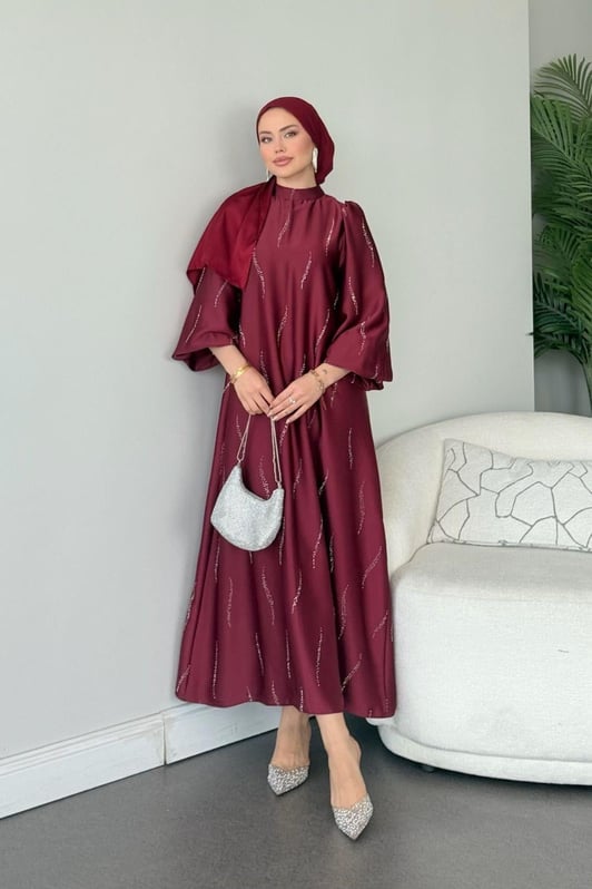 Royal Elbise Bordo