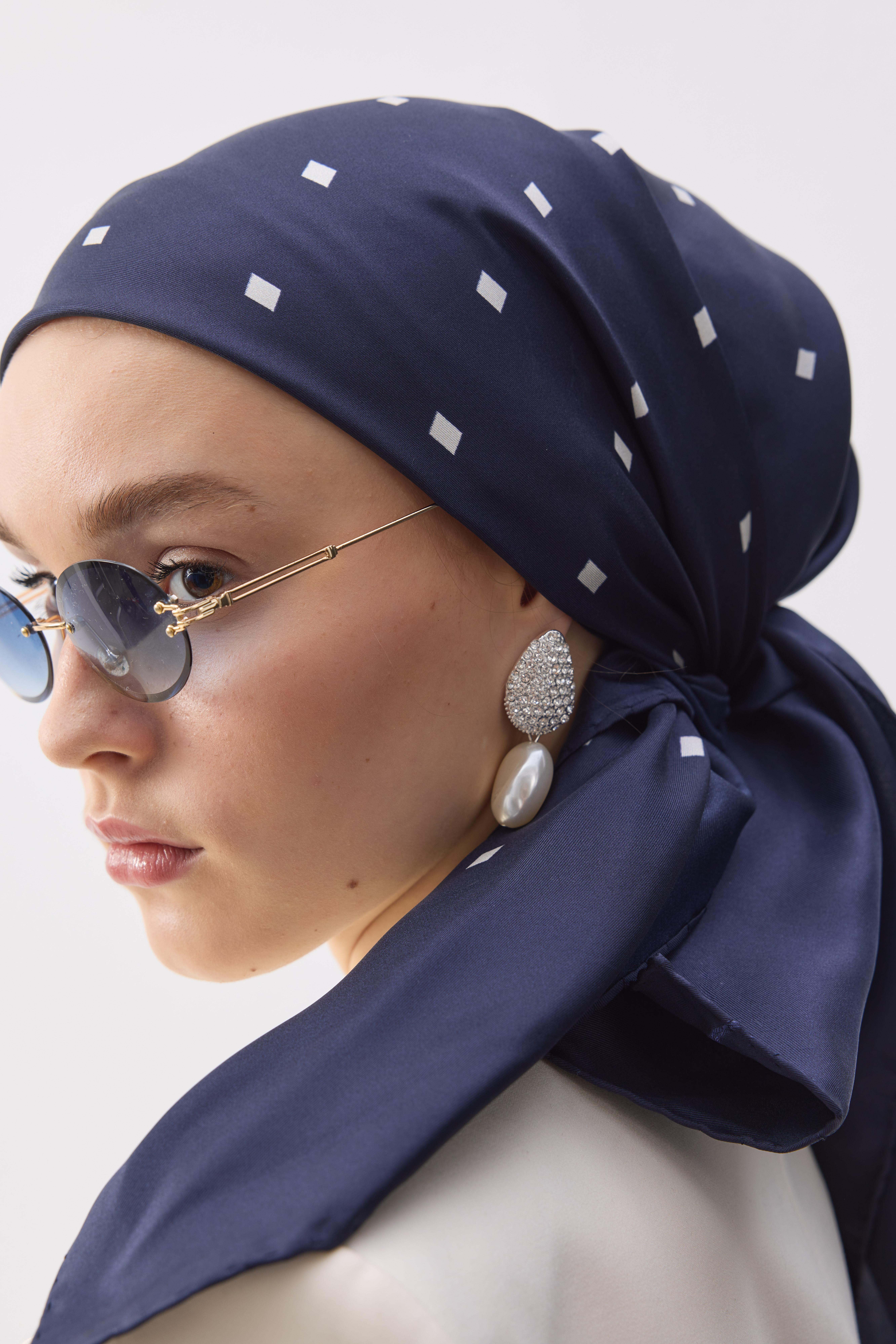 Navy Blue Silk