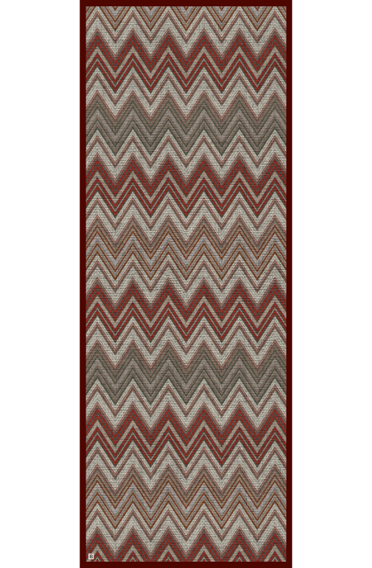 Zigzag Burgundy (%50 Yün %50 İpek)