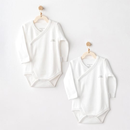 Andywawa Bebek Basic 2'li Uzun Kollu Body Set Ekru AC26773