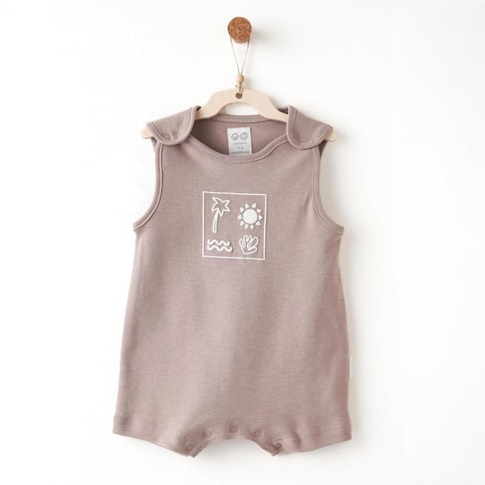 Andywawa Bebek Relax Time Romper Tulum Bej AC26737