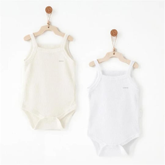 Andywawa Bebek Special Modal 2'li Askılı Body Set Beyaz AC26760