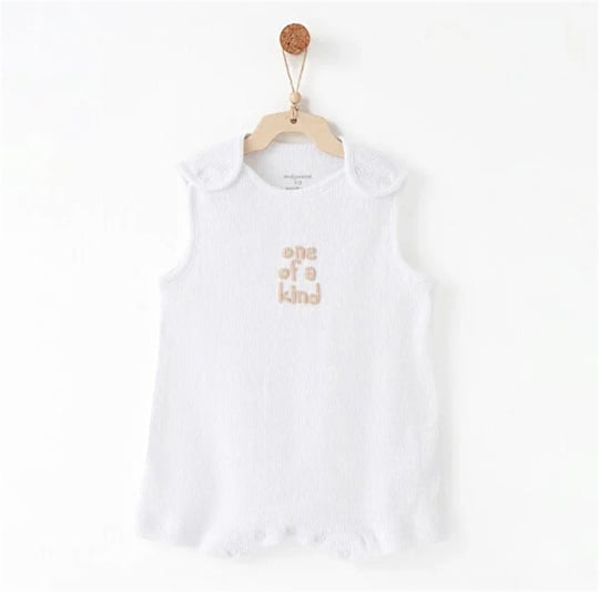 Andywawa Bebek Special Modal Romper Tulum Beyaz AC26761
