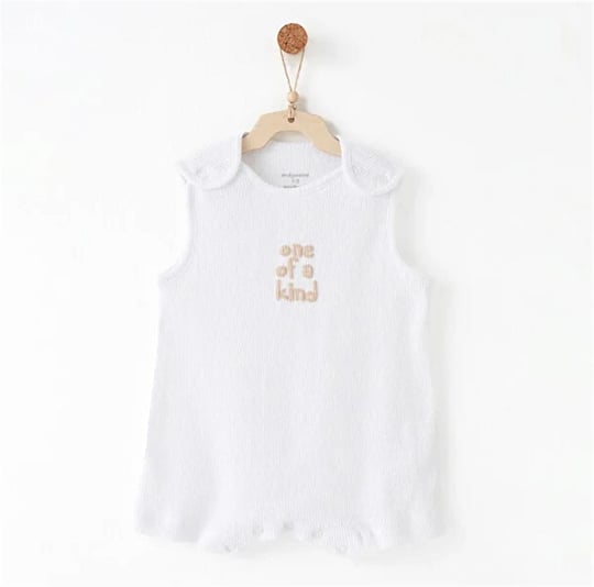 Andywawa Bebek Special Modal Romper Tulum Beyaz AC26761
