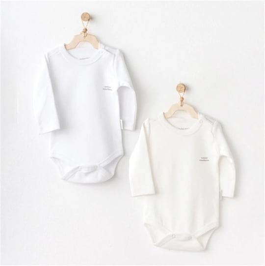 Andywawa Bebek Uzun Kol 2'li Basic Body Set Beyaz AC26774