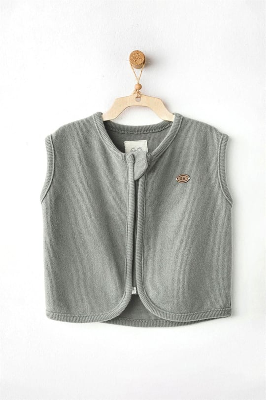 Andywawa Bebek Vest Casual Yelek Yeşil AC26211
