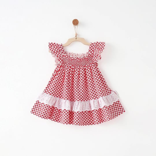 Andywawa Kız Bebek Cherry Chatty Elbise Kırmızı AC26689