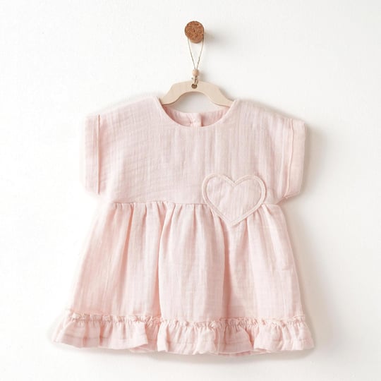 Andywawa Kız Bebek Lovely Day Müslin Elbise Pembe AC26620