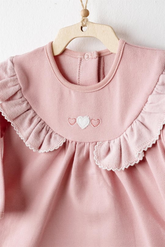 Andywawa Kız Bebek Mon Petit Amour Elbise Pembe AC26092